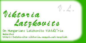 viktoria latzkovits business card